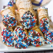 Red White and Blue Cannoli