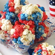Red, White, and Blue Popcorn Balls