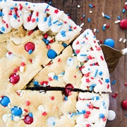Red White and Blue Giant Sugar Cookie Cake