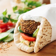 Falafel and Cheese Wrap