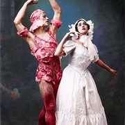 Nijinsky and  Karsavina  in  First  Le Spectre De La Rose 1911