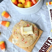 Hersheys Candy Corn Smores Cookies