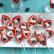 Red White and Blue Strawberry Jello Shots