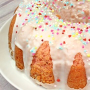 Pink Lemonade Confetti Bundt Cake