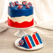 We Take the Cake Red, White &amp; Blue Golden Butter 4-Layer Cake