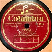 Thanks - Bing Crosby
