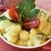 Potato Salad With Pickled Cucumber and Tomato