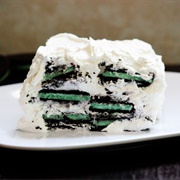 White Chocolate Oreo Mint Icebox Cake