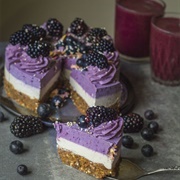 Blueberry Blackberry Ginger Raw Cheesecake