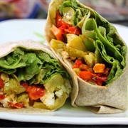 Roasted Vegetable & Pesto Wrap