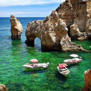 Rock Formations Near Lagos, the Algarve, Portugal