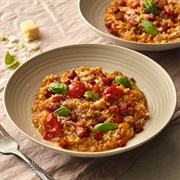 Tomato Basil and Mascarpone Risotto