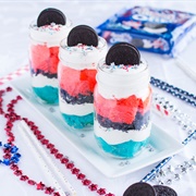 Red, White & Blue Oreo Mini Trifles