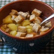 Potato Soup With Croûtons