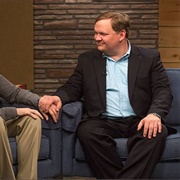 7. Andy Richter Wears a Suit Jacket & a Baby Blue Button Down Shirt