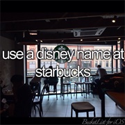 Use a Disney Name on Starbucks
