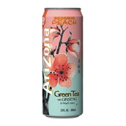 Arizona Georgia Peach Green Tea With Ginseng & Peach Juice