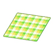 Yellow Checked Rug