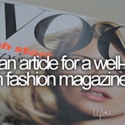 Write an Article for a Well-Known Fashion Magazine