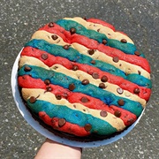 Baked in Color Red, White & Blue Brownie Oreo Cookie Cake