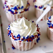 Patriotic Cherry Cupcakes Almond Buttercream