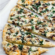 Spinach, Ricotta & Mushroom Pizza