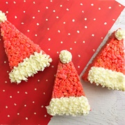 Santa Hat Rice Krispies Treat
