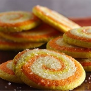 Candy Corn Roll Up Cookies