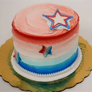 McArthur's Bakery Red, White and Blue Cake With Stars