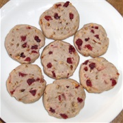 Vegan Cranberry Cookies With Chopped Hazelnuts