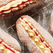 6 Custard & Jam Finger Doughnuts