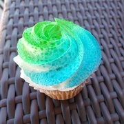 Blue Green Cupcake