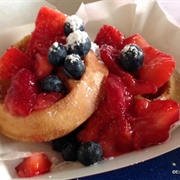 Mini Waffles With Fruit Topping