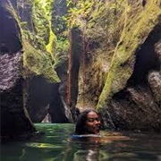 Swam to the Titou Gorge, Dominica