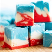 4th of July White Chocolate Fudge