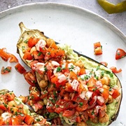 Avocado Stuffed Eggplant