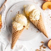 Honey and Peach Ice Cream