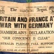 World War I Officially Begins 1914