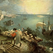 Pejzaż Z Upadkiem Ikara - Pieter Bruegel (Bruksela, Królewskie Muzea Sztuk Pięknych)