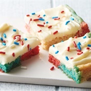 Red White Blue Cream Cheese Cookie Bars