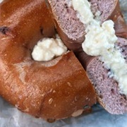 Blueberry Bagel With Vegan Cream Cheese