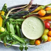 Crudités and Green Goddess Dip