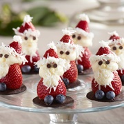 Strawberry Santa Christmas Dessert