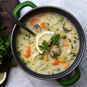 Chicken Ragout Soup With Tarragon