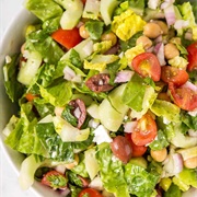 Chickpea, Lettuce and Tomato Salad