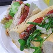 Turkey, Cranberry, Alfalfa, and Camembert Sandwich