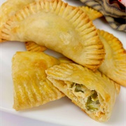 Cheese, Onion and Jalapeño Empanada