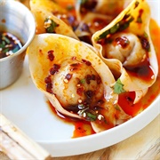 Dumplings With Hot Pepper Sauce