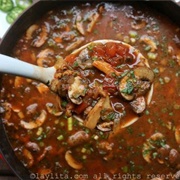 Mushroom Soup With Guajillo Chile and Scorched Corn