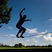 Try Slacklining in a Park
